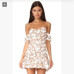 For Love And Lemons Amelia White Floral Dress